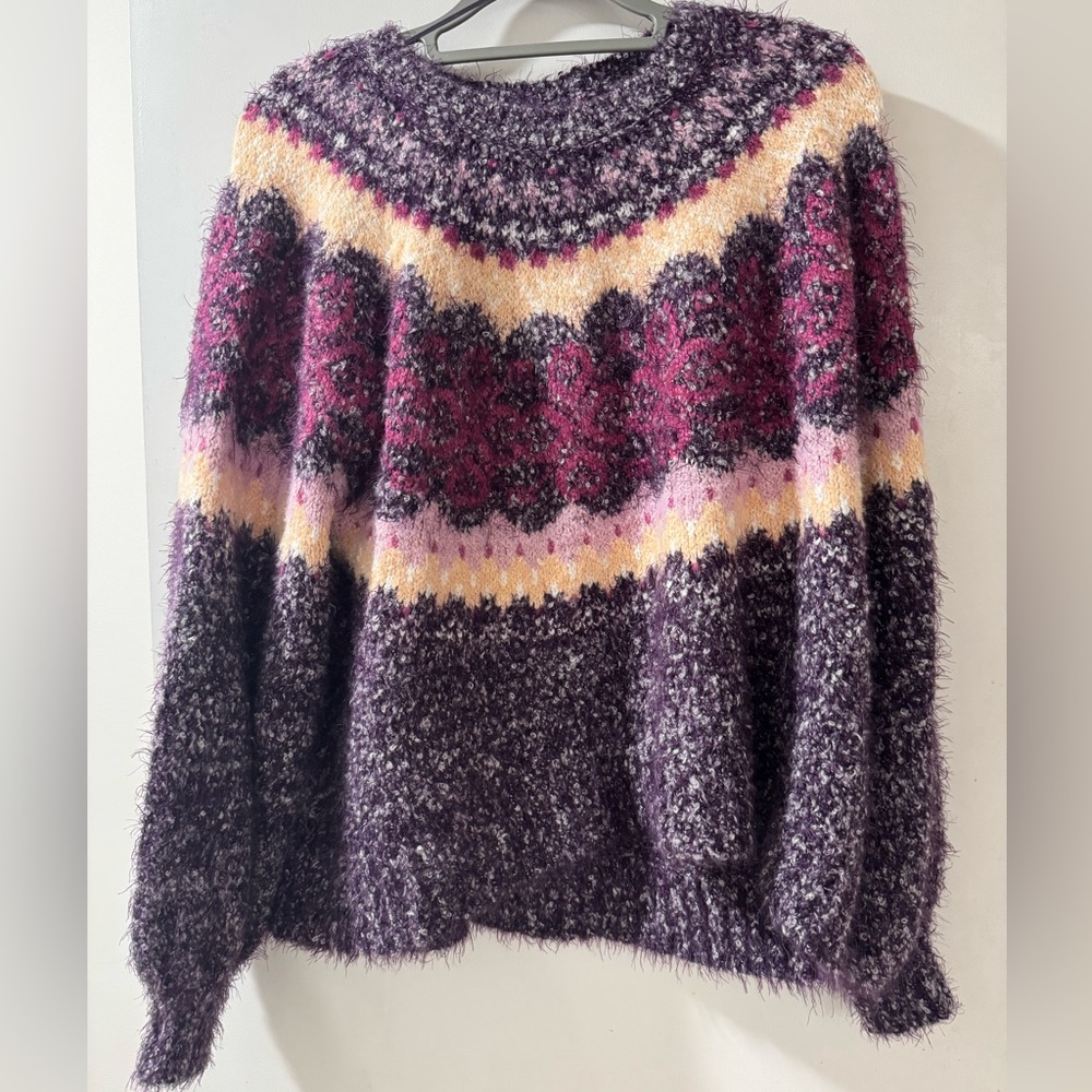 NWT Free People Women’s Festive Frost Sweater - Picture 2 of 5